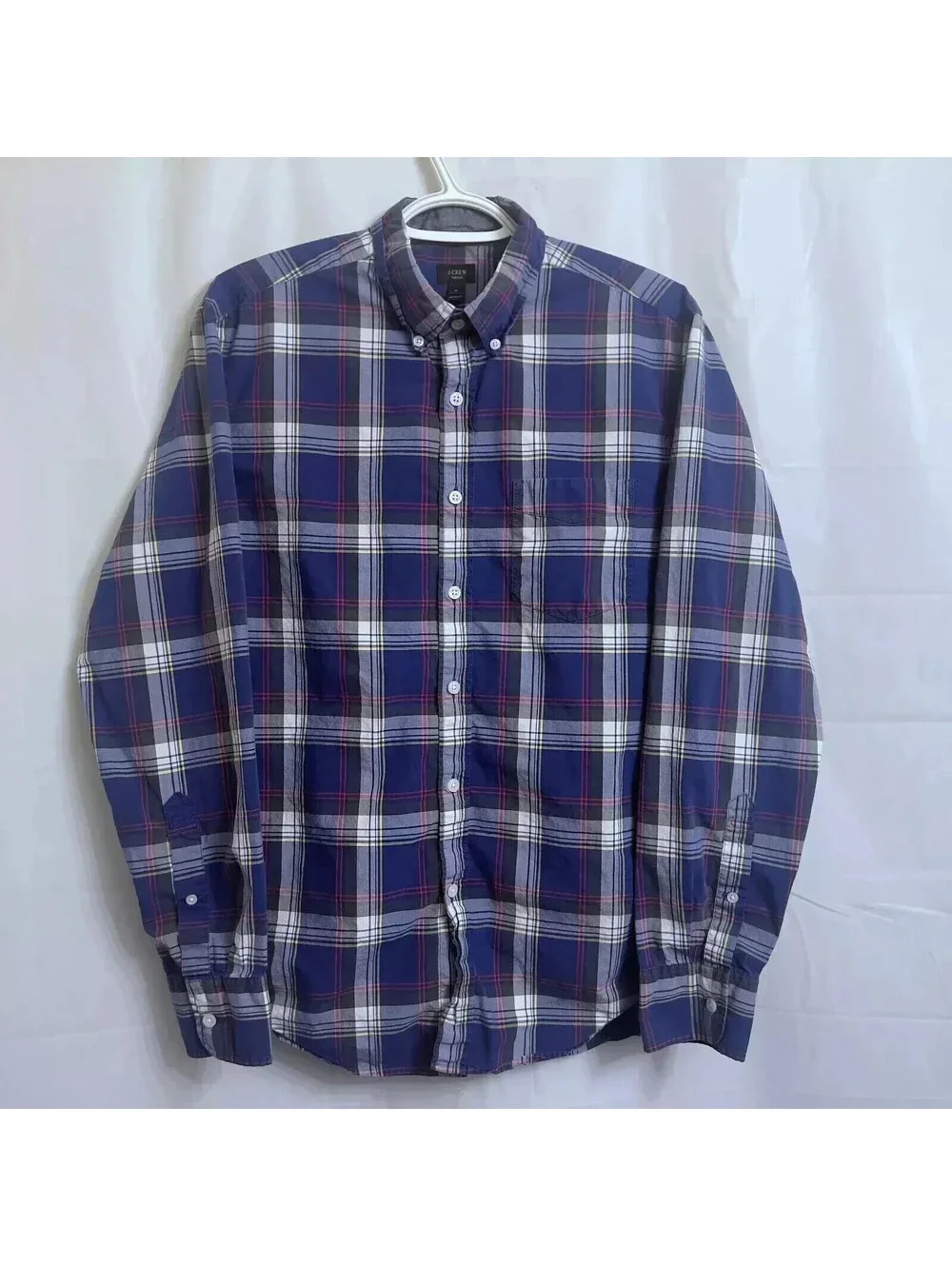 J. Crew Tartan Button Down Shirt Men's Medium M Multicolor Plaid
